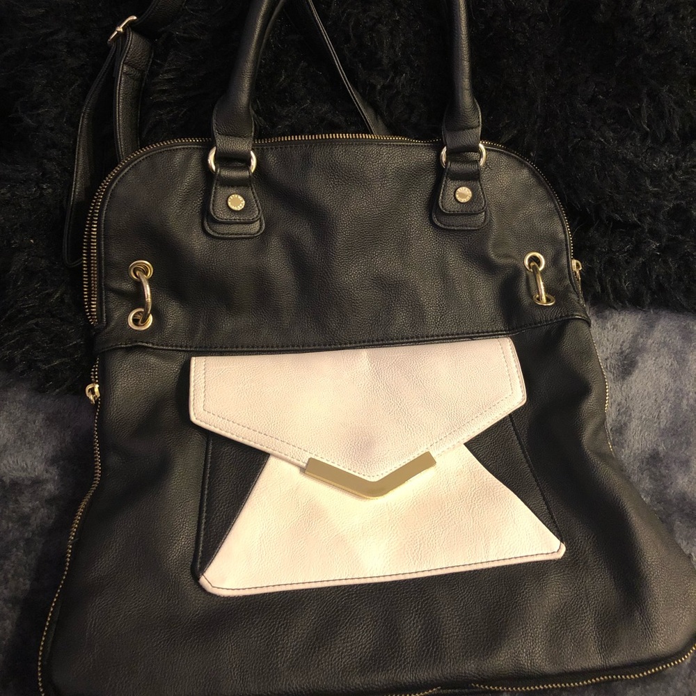 Steve Madden Black and White Work Bag